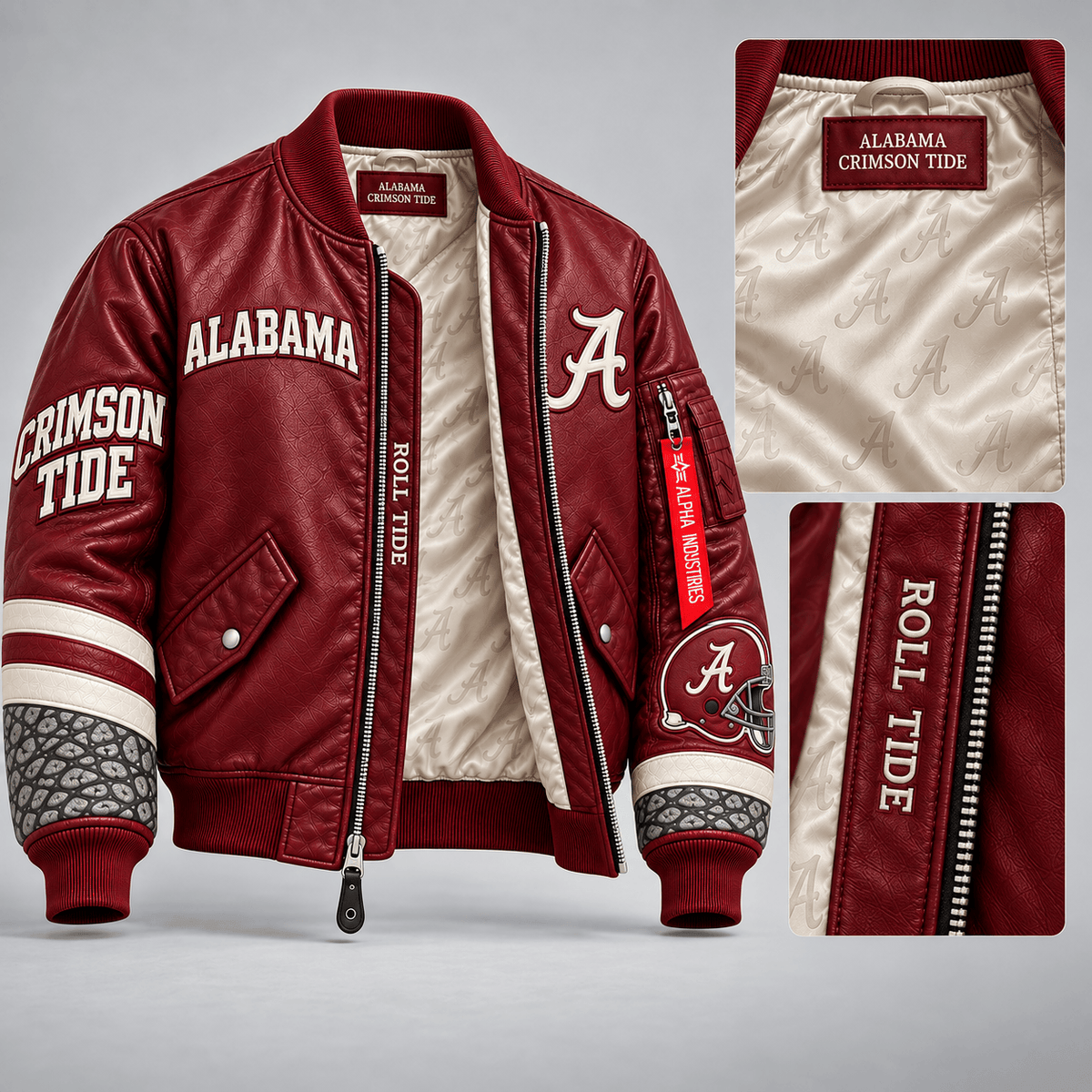 Premium ACT Bomber Leather Jacket NHVH