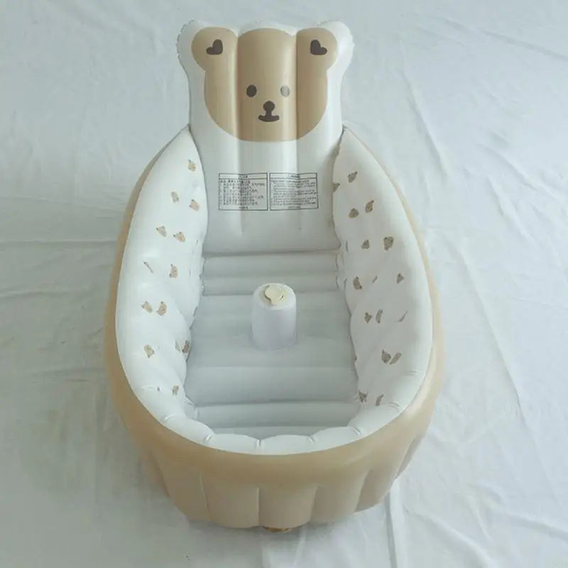 Kids Inflatable Bath Tub For Baby Gentle PVC Bath Accessories With Thick Cushioned Air Wall Baby Swimming Pool