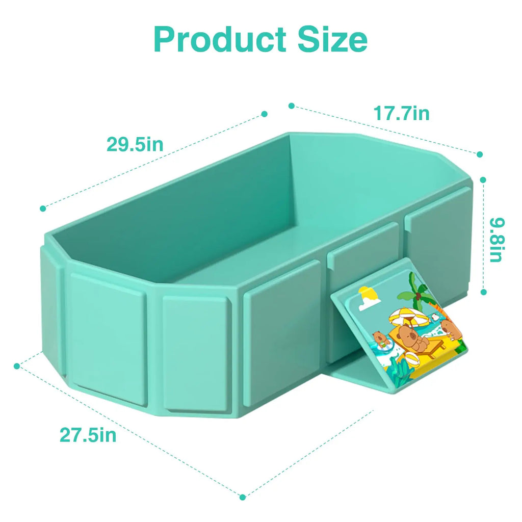 Portable Folding Baby Bathtub, Folded for Storage without Assembly, for Newborns to Toddlers, Bathtub for Outdoor Travel
